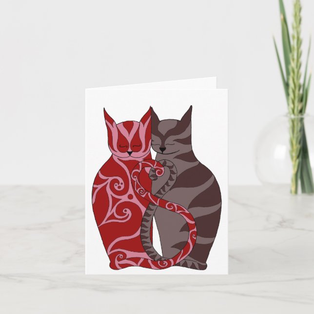 Tarjeta Gatos del amor (Anverso)