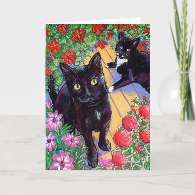 Tarjeta Gatos del centro (Anverso)