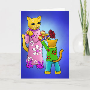 Tarjeta Gatos del Día de la Madre