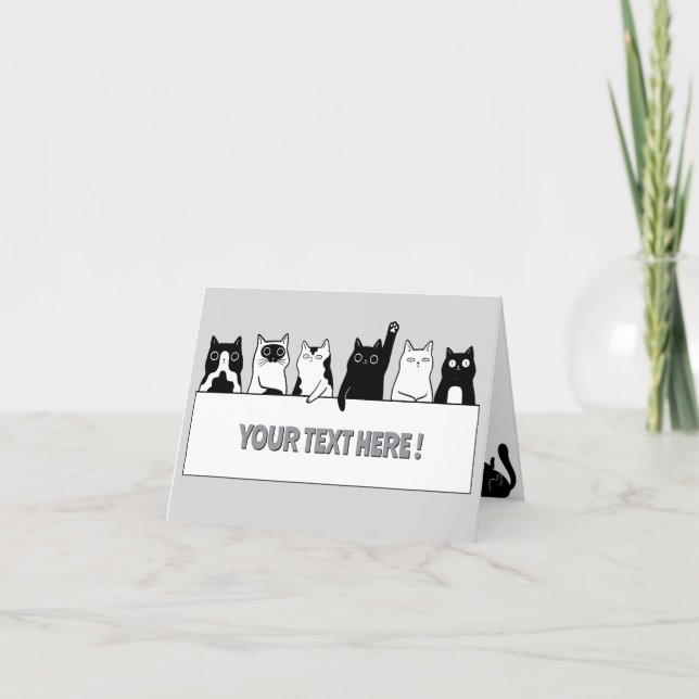 Tarjeta Gatos divertidos  (Anverso)