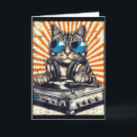 Tarjeta Gatos Dj Auriculares Tocadiscos Música Vintage Edm<br><div class="desc">Gatos Dj Auriculares Tocadiscos Música Vintage Edm Hombres Mujeres Niños</div>