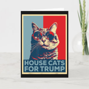 Tarjeta Gatos Domésticos Para Trump 2024 Trump Ganó 