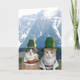 Tarjeta Gatos/gatitos alemanes divertidos adaptables