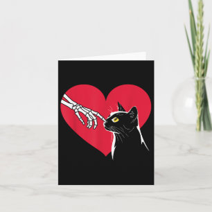 Tarjeta Gatos Gatitos Corazón San Valentín Esqueleto Lindo