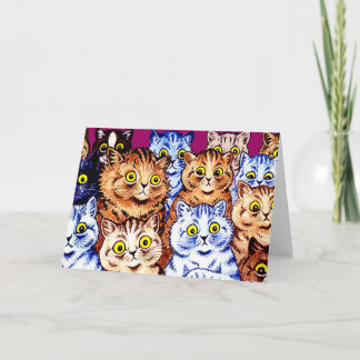 Tarjeta Gatos Guay de Louis Wain
