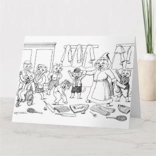 Tarjeta Gatos (imágenes colorantes), Louis Wain