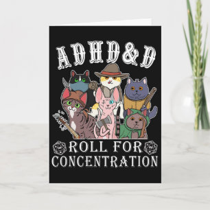 Tarjeta Gatos Jugador Rpg Lanzar Para Concentración D20 Da