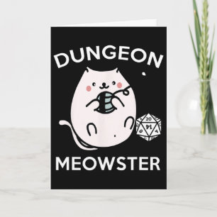 Tarjeta Gatos Jugadores De Rpg Misión Secundaria Divertido
