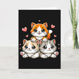 Tarjeta Gatos kawaii lindos neko gatito divertido regalo p