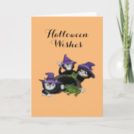 Tarjeta Gatos mágicos de Halloween