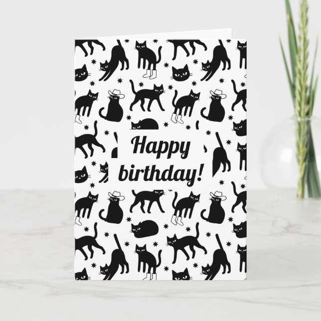 Tarjeta Gatos negros (Anverso)