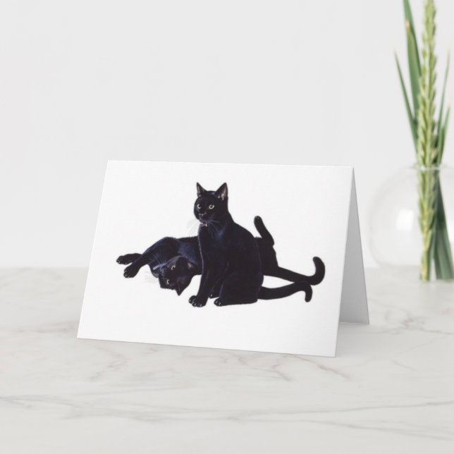 Tarjeta gatos negros (Anverso)