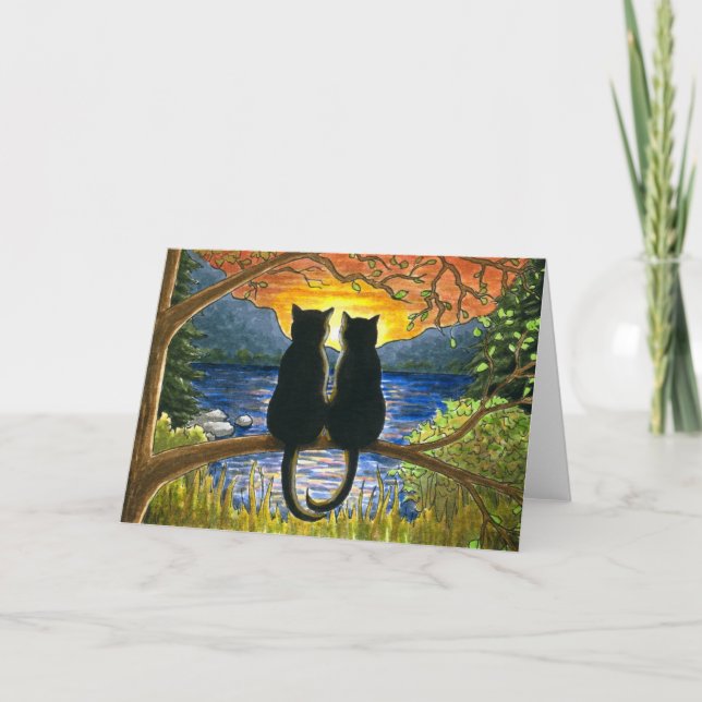 Tarjeta Gatos negros Cat 582 (Anverso)