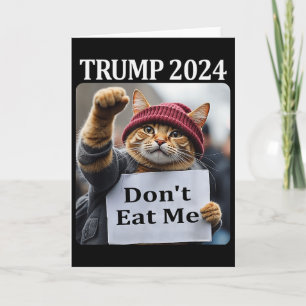 Tarjeta Gatos No Me Coman Para Trump 2024 1
