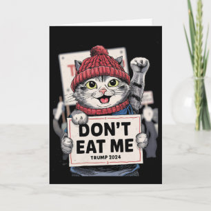 Tarjeta Gatos No Me Coman Para Trump 2024 Elección Diverti