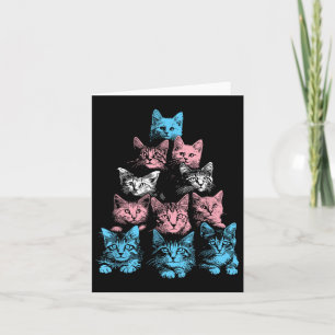 Tarjeta Gatos Orgullosos Transexuales - Bandera Trans LGBT