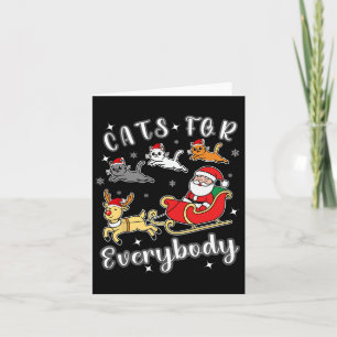 Tarjeta Gatos Para Todos Divertidos Vestidos De Santa Xmas