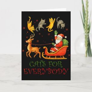 Tarjeta Gatos para todos Navidad divertido gato Navidad Sa