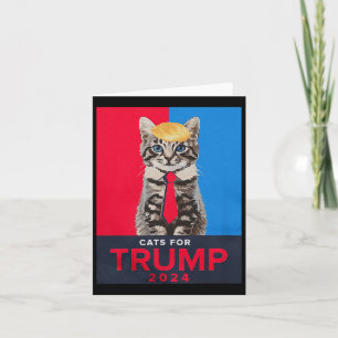 Tarjeta Gatos Para Trump 2024 Divertido Tee Para Vance Tru