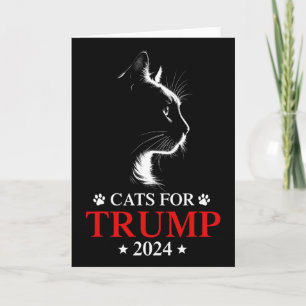 Tarjeta Gatos para Trump Elección 2024 Haz que los Gatos s