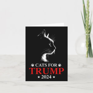 Tarjeta Gatos Para Trump Elección 2024 Haz Que Los Gatos S