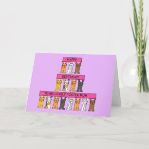 Tarjeta Gatos Personalizados de la Mamá de cumpleaños feli