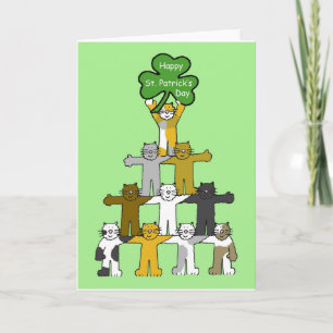 Tarjeta Gatos Personalizados del Día de San Patricio