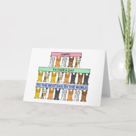 Tarjeta Gatos Personalizados del Día del Padre