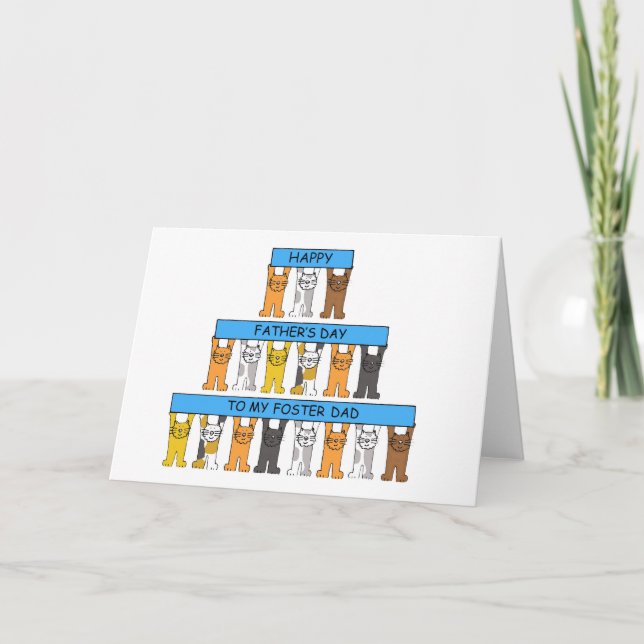 Tarjeta Gatos Personalizados del Día del Padre (Anverso)