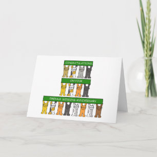 Tarjeta Gatos Personalizados en aniversario de Boda Esmera