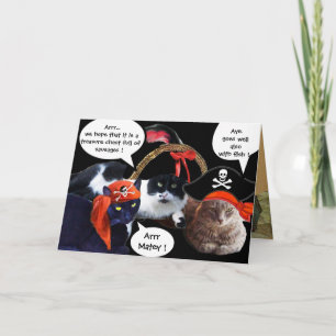 TARJETA GATOS PIRATAS HABLADORES, MAPAS DEL TESORO DE PIRA