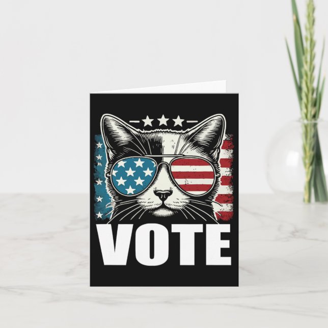 Tarjeta Gatos Por La Votación Kamala Harris 2024 (Anverso)