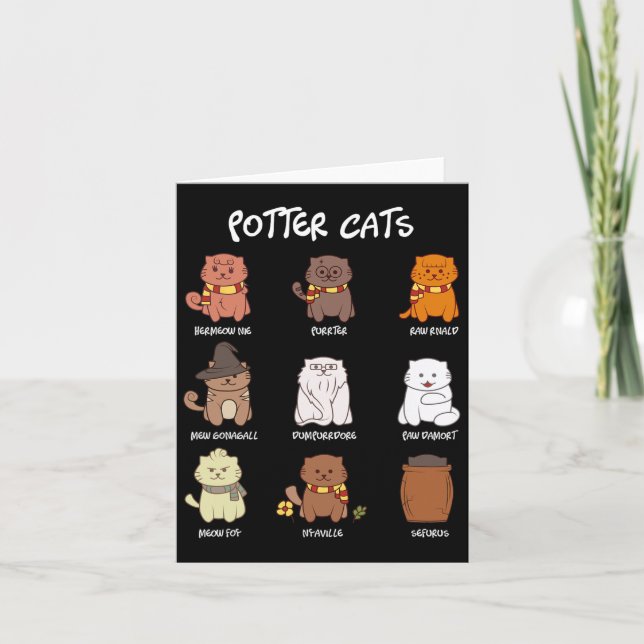 Tarjeta Gatos Potentes Para El Gato Que Ama (Anverso)