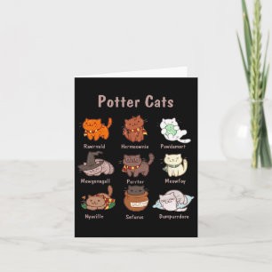 Tarjeta Gatos Potter Para Los Amantes Del Gato