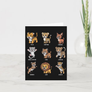 Tarjeta Gatos Salvajes Lindos Dibujos Animados Grandes Esp