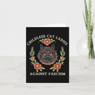 Tarjeta Gatos sin hijos contra mujeres fascistas