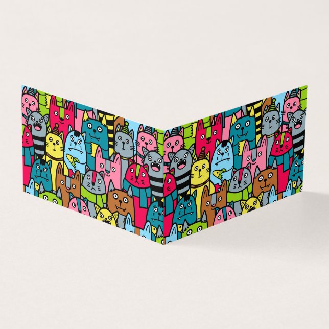 Tarjeta Gatos y gatos (Exterior)