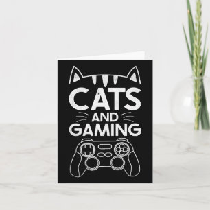 Tarjeta Gatos Y Juegos Graciosos Gante Amante Gaming Gigan