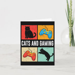 Tarjeta Gatos Y Juegos Para El Juego De Videojuego De Gato