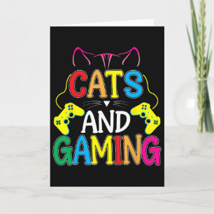 Tarjeta Gatos y juegos para el jugador amante de los gatos