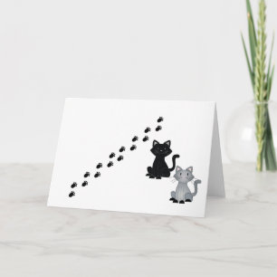 Tarjeta Gatos y patas de gatito