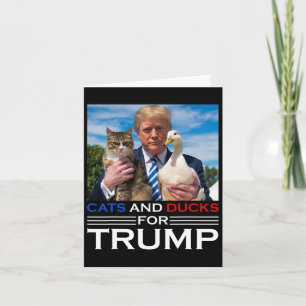 Tarjeta Gatos Y Patos Para Gatitos Y Patos De Trump 2024