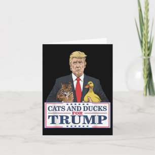 Tarjeta Gatos Y Patos Para Gatitos Y Patos De Trump 2024