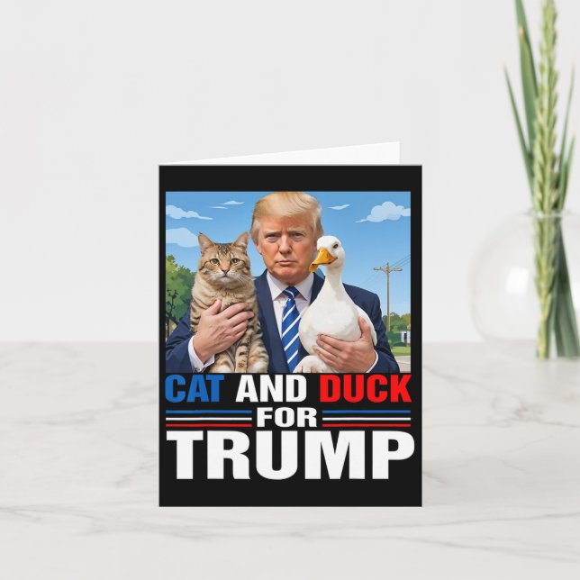 Tarjeta Gatos Y Patos Para Los Patos De Gatos De Trump 202 (Anverso)