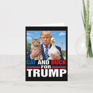 Tarjeta Gatos Y Patos Para Los Patos De Gatos De Trump 202