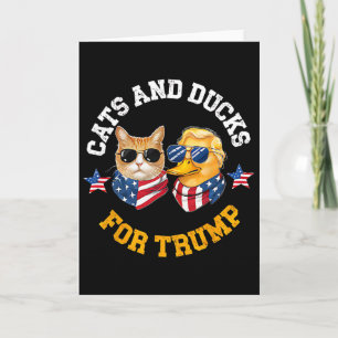 Tarjeta Gatos y patos para Trump 2024 