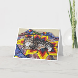 Tarjeta Gatos y quilts-misu