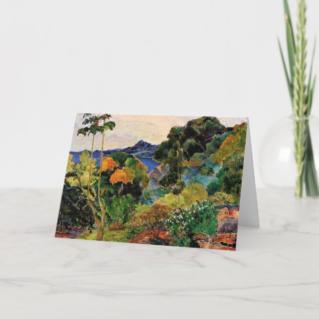 Tarjeta Gauguin - Paisaje de Martinica (Anverso)