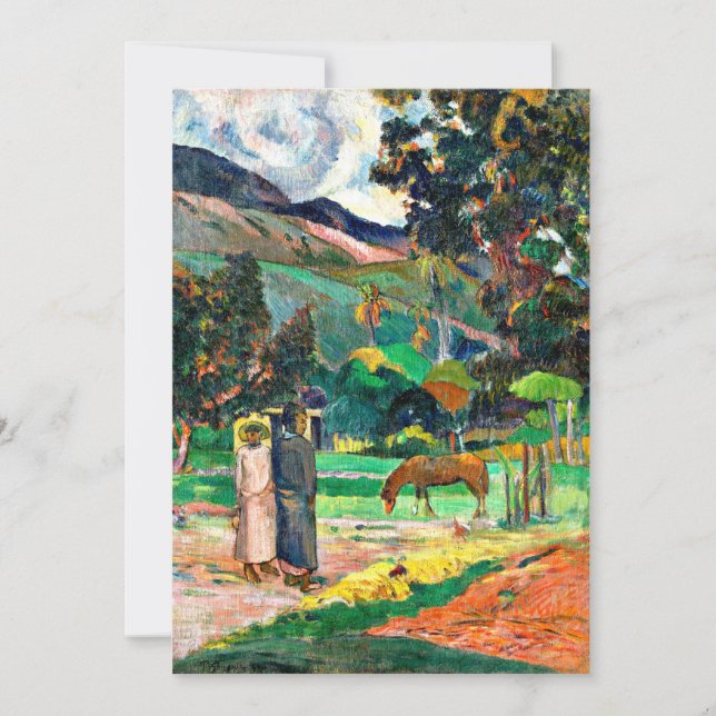 Tarjeta Gauguin - Paisaje Tahitiano, 1892 (Anverso)