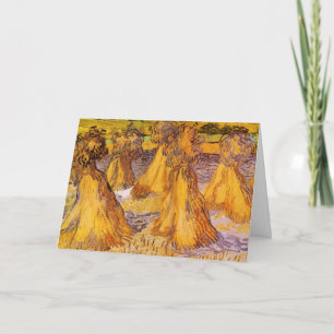 Tarjeta Gavillas de trigo por Vincent van Gogh